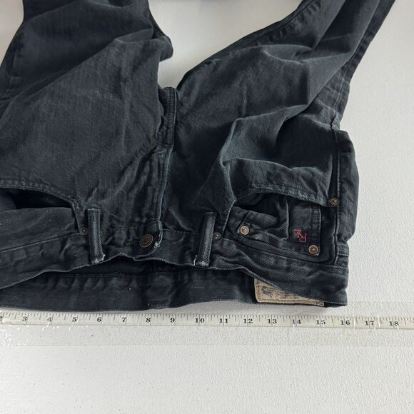 POLO RALPH LAUREN Mens Blue Hampton Straight Jeans Size 31x30 Selvedge - Picture 13 of 14